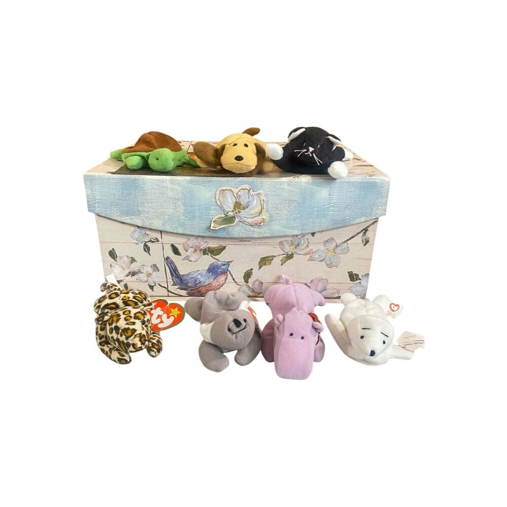 TY Teenie  Beanie Babies Plush Stuffed Animals Set of 7 Vintage Collectibles